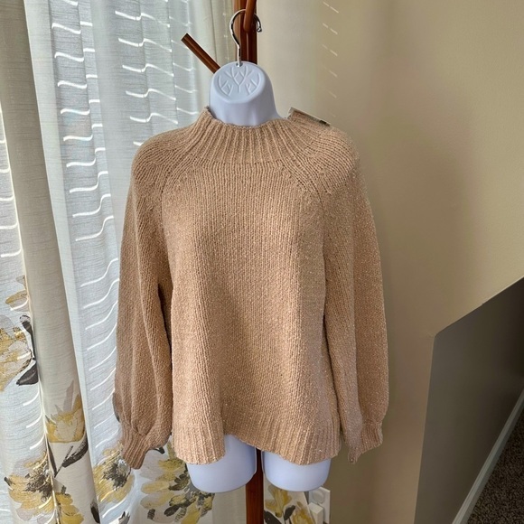 nwt Mud Pie Liara Lurex Sweater Blush Size Small - Picture 4 of 9